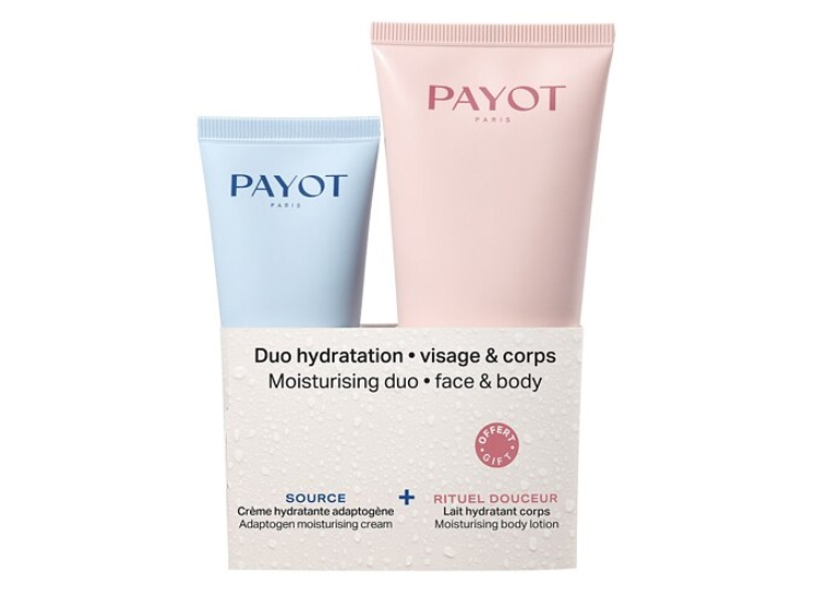 Набор (100 мл - лосьон для тела (b\l) Payot Rituel Douceur Moisturizing Body Lotion + 30 мл - крем для лица Payot Source Adaptogen Moisturising Cream)