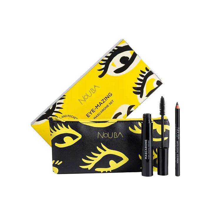 Набор (14 мл - тушь для ресниц Nouba MascarOne Triple Volume Mascara + 1.1 г -  карандаш для глаз Nouba Matita Occhi Eye Pencil)