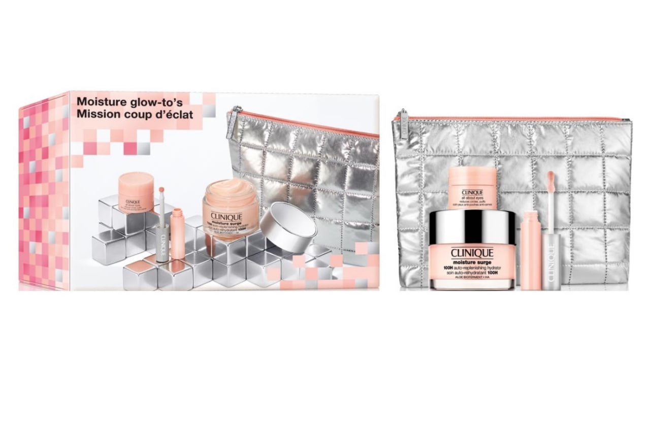 Набір (50 мл - гель для обличчя (gel) + 2.2 мл - блиск для губ (lip/gloss) + 5 мл - крем для очей (eye/cr) + косметичка ( bag))