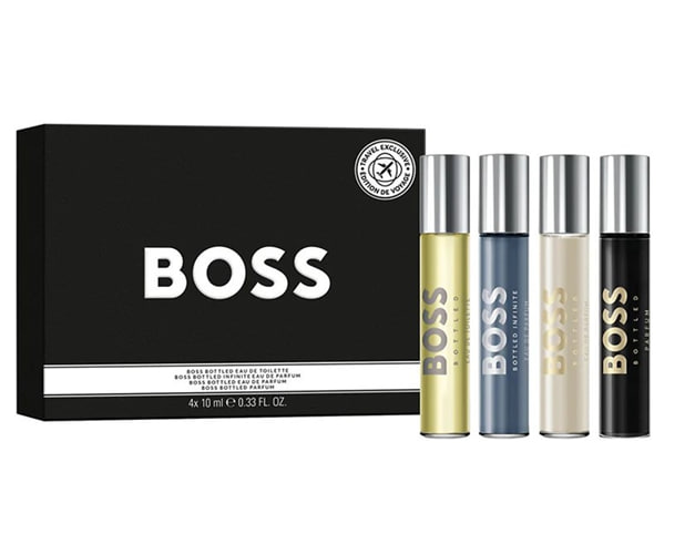 Набор (10 мл - парфюмированная вода (edp) Boss Hugo Boss Bottled Eau de Parfum + 10 мл - парфюмированная вода (edp) Hugo Boss Boss Bottled Infinite + 10 мл - туалетная вода (edt) Hugo Boss Boss Bottled + 10 мл - духи (parfum) Hugo Boss Bottled Parfum)
