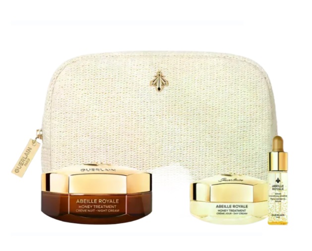 Набор (15 мл - дневной крем для лица Guerlain Abeille Royale Honey Treatment Day Cream (cr) + 50 мл - ночной крем для лица Guerlain Abeille Royale Honey Treatment Night Cream (cr) + 5 мл - сыворотка для лица Advanced Youth Watery Oil (serum))