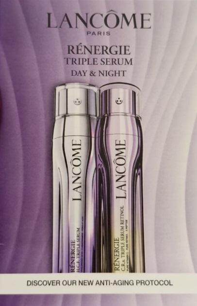 Набір (2 мл - концентрат для обличчя Lancome Renergie C.R.x. Triple Serum Retinol + 2 мл - концентрат для шкіри навколо очей Lancome Renergie Yeux H.C.F. Triple Serum), пробники