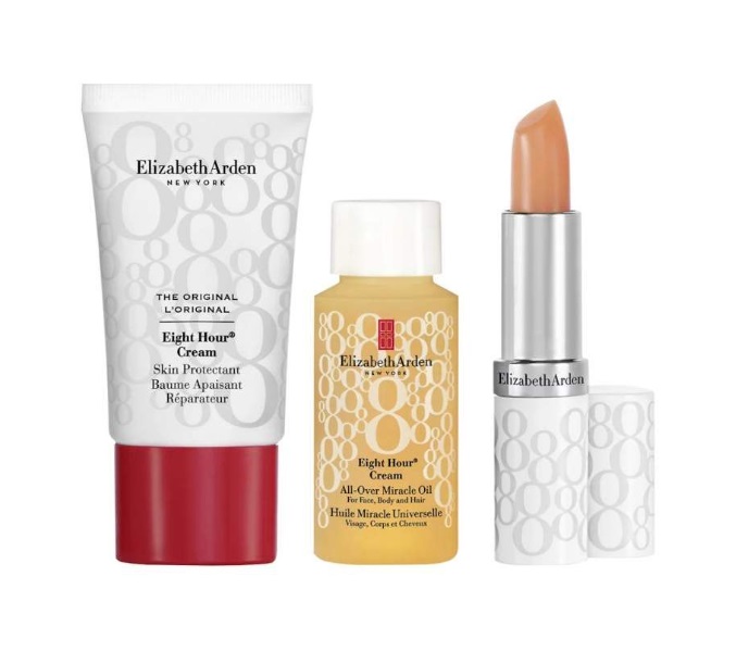 Набор (15 мл - Крем для лица и тела Elizabeth Arden Eight Hour Cream Skin Protectant + 30 мл - Масло для лица, тела и волос Elizabeth Arden Eight Hour Cream All-Over Miracle Oil + 3.7 мл - Бальзам для губ Elizabeth Arden Eight Hour Cream SPF 15)