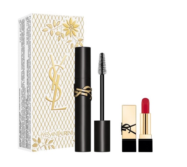 Набор (9 мл - тушь для ресниц Yves Saint Laurent Lash Clash Mascara (mascara) + 1.3 г - помада для губ Yves Saint Laurent Rouge Pur Couture Lipstick mini (lipstick))