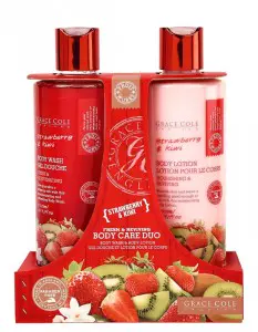 Набор для тела с ароматом клубники и киви Grace Cole Body Care Duo Strawberry & Kiwi
