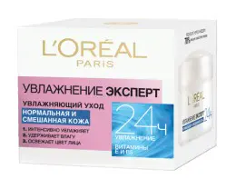 Дневной крем для нормальной и комбинированной кожи "Увлажнение Эксперт" L'Oreal