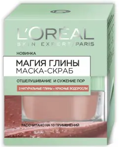 Маска-скраб для лица L'Oreal Paris Skin Expert Магия глины Сужение пор 