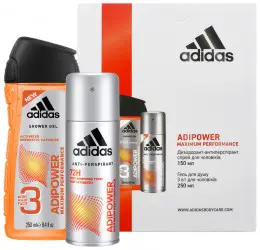 Набор Adidas Adipower Maximum Performance (deo/spray 150ml + sh/gel 250 ml)