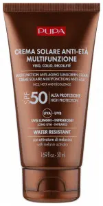 Антивозрастной солнцезащитный крем для лица и декольте Pupa Anti-Aging Sunscreen Cream SPF 50