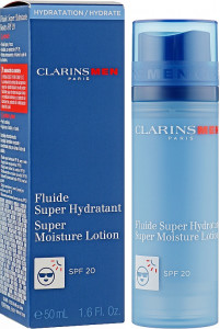 Лосьон для лица Clarins Men Fluide Super Hydratant SPF 20