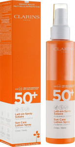 Молочко-спрей для тела Clarins Lait-En-Spray Solaire Corps 50+