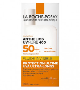 Солнцезащитный флюид для лица La Roche-Posay Anthelios UVmune 400 Invisible Fluid SPF50+ Fragrance Free