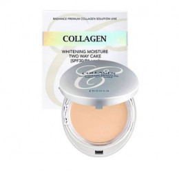 Пудра для лица Enough Collagen 3 In 1 Whitening Moisture Two Way Cake SPF28