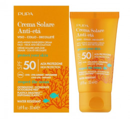Солнцезащитный крем для тела Pupa Anti-Aging Sunscreen Cream High Protection SPF 50