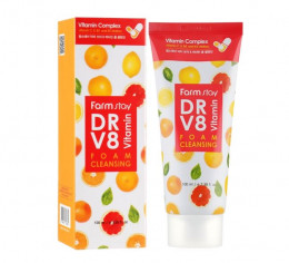 Пенка для лица Farmstay DR. V8 Vitamin Foam Cleansing