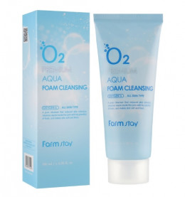 Пенка для лица Farmstay O2 Premium Aqua Foam Cleansing