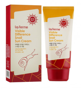 Солнцезащитный крем для лица Farmstay Visible Difference Snail Sun Cream