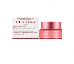 Крем для лица Clarins Multi-Active Jour Niacinamide+Sea Holly Extract Glow Boosting Line-Smoothing Night Cream Dry Skin