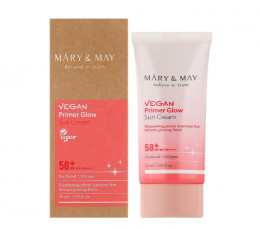 Крем для лица Mary & May Vegan Primer Glow Sun Cream SPF50+ PA++++