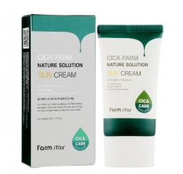 Солнцезащитный крем для лица FarmStay Cica Farm Nature Solution Sun Cream SPF50 +